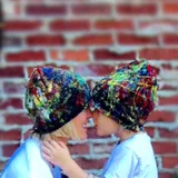 Splattered beanie — color variant 06